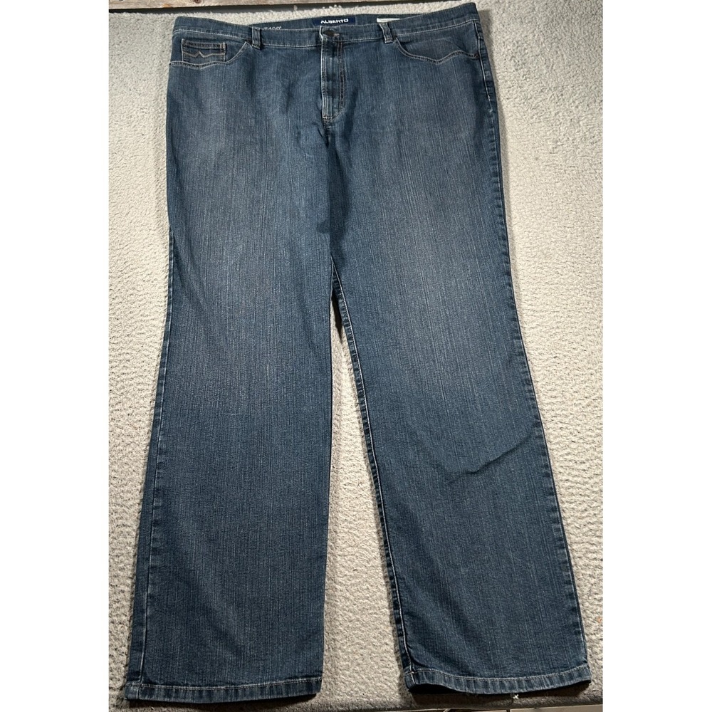 Alberto Jeans Mens 42x33 Blue Comfort Fit Tommy T400 Denim Straight Leg Pants‎
